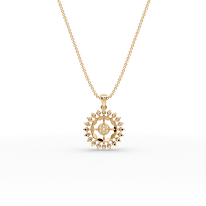Pendentif en diamant cultivé en laboratoire motif soleil éclatant, breloques élégantes et uniques en diamant - Product Image 5