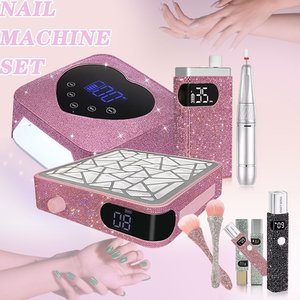 Chuyên Nghiệp Màu Hồng Móng Tay Thiết Lập Cao-Điện Xách Tay UV Gel Khô Công Cụ Biểu Tượng Tùy Chỉnh Home & Salon Rắn Hình Trái Tim Làm Bằng Nhựa - Product Image 1