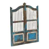 Puerta para Perros de Madera Hecha a Mano, Estilo Rústico Vintage con Pintura Antigua Original para Decoración del Hogar, Hotel y Jardín por Kamal Art and Craft