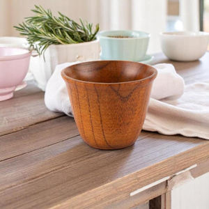 Prix de gros en bois clair fini gobelet bière tasse à café en bois fait à la main verres cadeaux uniques pour les amateurs de café bière - Product Image 6