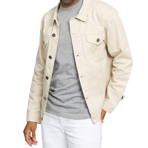 Veste en jean décontractée pour homme OEM, 100% coton, boutonnée, coupe oversize, pour la saison automne-hiver - Product Image 3