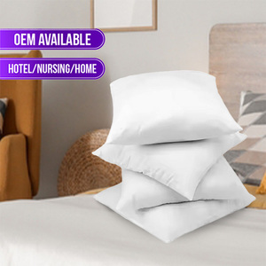 หมอนอิงผ้าสี่เหลี่ยมทอน้ำหนักเบานุ่มป้องกันไรฝุ่นป้องกันแบคทีเรียสำหรับพยาบาลนอนหลับนวดเครื่องบินโรงแรม - Product Image 1
