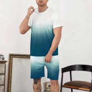Wholesale <b>Men's</b> Gym Sportswear Cotton 2-Piece Set Knee-Length <b>T</b>-<b>Shirt</b> <b>and</b> <b>Shorts</b> Plus Size - Product Image 4