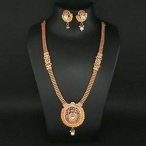 Kriaa ชุดเครื่องประดับชั้นดี1109837B สร้อยคอไข่มุกและหินออสเตรีย - Product Image 1