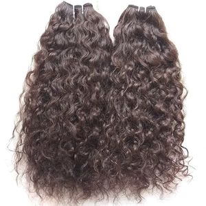 Paquets de Vague d'Eau Brute Cheveux Humains de Qualité 15A Indiens Bruts Non Transformés Vague Naturelle Bouclés Extensions de Cheveux Vierges Fournisseur en Gros - Product Image 5