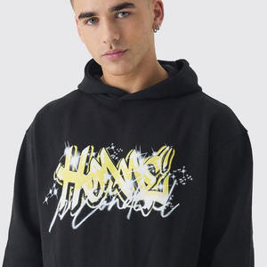 Venta al por mayor de gran tamaño Graffiti Homme gráfico Sudadera con capucha de los hombres de algodón mezclado diseño personalizado última moda precio de fábrica - Product Image 5