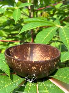 Ensemble de vaisselle en coquille de noix de coco artisanale, écologique, durable, réutilisable, anti-fuite, pour salade, riz, smoothie, usage alimentaire - Product Image 3