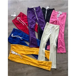 New 2026 Streetwear Flare Stacked Jogger <b>Pant</b> With Pockets Joggers <b>Pants</b> Sweatpants High Quality Stacked Jogging <b>Pants</b> <b>Man</b> - Product Image 2