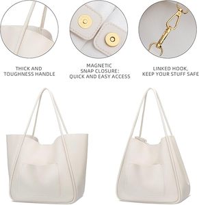 Style-Forward Sac à main fourre-tout en cuir avec logo personnalisé pour femme Excellent choix quotidien de notre collection - Product Image 3