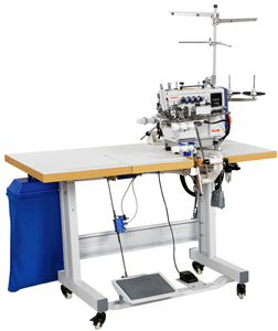 Máquina de coser overlock automática de cama cilíndrica para colocación de cuellos circulares, modelo DS-8400TD-04M2-24-7-P/ACC, OEM, DIY, de plástico, de alta calidad - Product Image 5