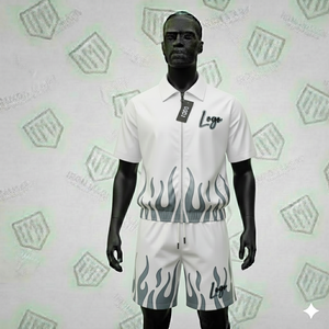 Ensemble de survêtement en nylon deux pièces à capuche pour homme, style streetwear, couleur unie, haute qualité, coupe-vent et short, collection Hiver 2026, vente en gros - Product Image 5