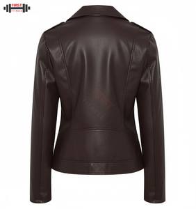 Chaqueta de Cuero para Mujer, Moda 2025, Talla Grande, Transpirable, con Rayas, Personalizada - Product Image 2