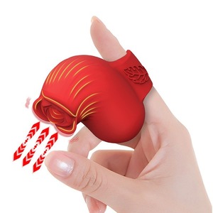 Vibrador de Dedo en Forma de Rosa - Masajeador Femenino para Estimulación del Clítoris - Product Image 1