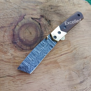 Couteau pliant de camping pour l'extérieur, multifonctionnel, 356 couches, couteau de poche damas avec manche Wodeen - Product Image 5