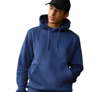 Sudadera con Capucha Azul para Hombre al por Mayor, de Algodón y Felpa, Cálida, Informal, Lisa, con Capucha, Manga Larga, Estilo Urbano, Color Sólido, Personalizable - Product Image 3