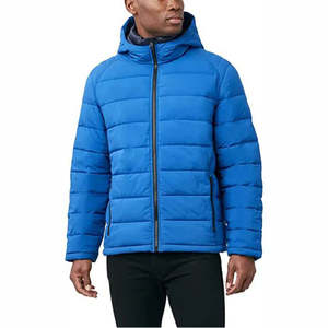 Vestes d'hiver épaisses pour hommes Manteau long matelassé à capuche Vêtements d'extérieur légers et chauds - Product Image 6