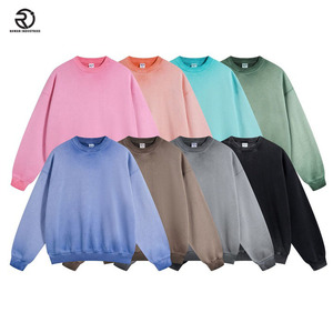 Sudadera lisa con logotipo personalizado para hombre, ropa de calle, peso pesado, 100% algodón, de gran tamaño, Unisex, sudaderas con lavado ácido para hombre - Product Image 6