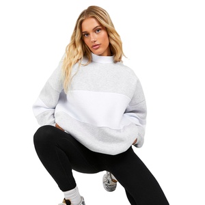 Vente en gros Hiver tissé col rond solide personnalisé de haute qualité polaire grande taille en coton avec logo avant pour les femmes - Product Image 1