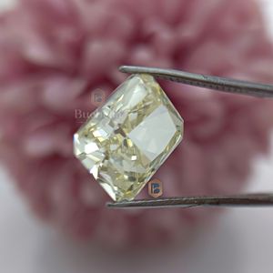 Bijoux en diamants américains de 1ct à 10ct Diamants CZ uniques taille radiante avec effet émeraude et glace pilée Couleur rare - Product Image 5