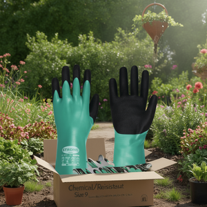 Guantes Resistentes a Químicos, Talla 9, Verde/Negro, EN 407/EN 388/EN 374, Paquete de 12 - Product Image 3