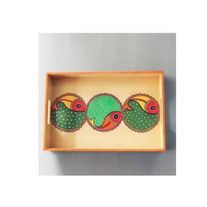 Exquisite Hand Painted Meena Tray Indian Decorative Luxury Enamel Tray Colorful Art Traditional Serving Tray Home - Product Image 2