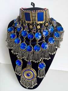 Conjunto de collar y pendientes de Gargantilla Kuchi de acero inoxidable personalizado Vintage para mujer, regalos de aniversario para fiesta de boda - Product Image 4