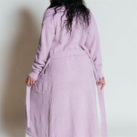 Suelto terciopelo cómodo tamaño grande invierno dormir felpa Sexy largo algodón esponjoso mujer ropa de dormir pijama bata 3 piezas conjunto de ropa de salón