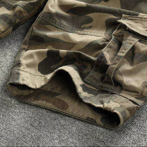 Nuevos pantalones cortos de algodón, pantalones cortos informales holgados con bolsillo Cargo para hombre, pantalones cortos con cordón para Fitness para hombre - Product Image 3