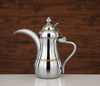 Tetera de Acero Inoxidable Ecológica de Alta Calidad, Tetera de Metal de Grado Alimenticio, Pulida, para Servir Té y Café, Hecha a Mano, Blanca