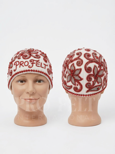 Bonnets en tricot jacquard d'hiver chauds avec broderie florale sur toute la surface, OEM ODM, légers, confortables et doux, bonnets d'hiver - Product Image 5