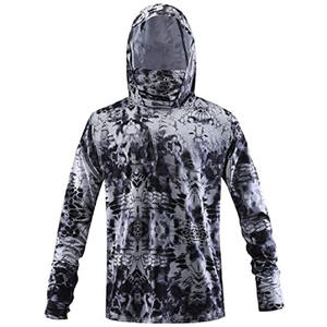 เสื้อฮู้ดแขนยาว UPF UV สำหรับผู้ชาย,เสื้อฮู้ดตกปลาพิมพ์โลโก้แบบกำหนดเองได้หน้ากากคอระบายอากาศสำหรับกิจกรรมกลางแจ้ง - Product Image 6