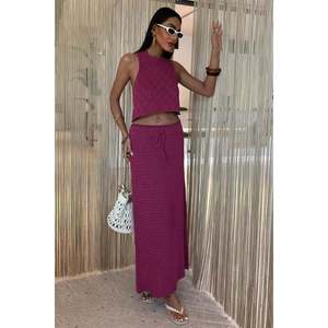 Casual Style Back Cross Detail Openwork <b>Knit</b> <b>Set</b> 10097 - Product Image 4