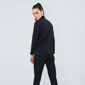 Conjunto de chándal con cremallera para mujer al por mayor, chaqueta con cremallera completa, pantalones de chándal con cintura elástica, traje para correr de dos piezas, logotipo de invierno - Product Image 3