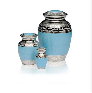 Urne funéraire en métal pour cendres adultes de conception classique Design peint pour les cendres humaines Urnes de crémation Fournitures funéraires - Product Image 4