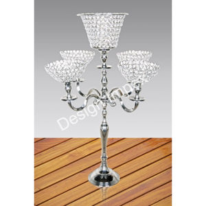 เชิงเทียนกระจกเงาสำหรับตกแต่งโต๊ะ อุปกรณ์จัดงาน ของตกแต่งงานฉลองครบรอบ เชิงเทียนคริสตัล งานแฮนด์เมด - Product Image 5