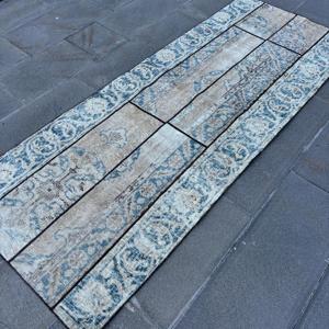 Alfombra de 2.8x7.3 pies, Alfombra Turca, Alfombra con Estampado Animal Azul - Product Image 2