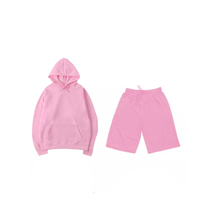 เซ็ตสั้นมีฮู้ดสวมหัวแบบลำลองของผู้ชายแห้งเร็วระบายอากาศได้ดีกางเกงขาสั้นมีฮู้ดพิมพ์แบบกำหนดเอง - Product Image 2