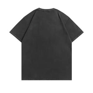 2025 nuevo 330GSM 100% algodón pesado personalizado de gran tamaño desgastado lavado ácido camiseta para hombres diseño personalizado - Product Image 4