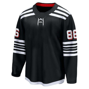 High Quality Unisex Heat-Transfer Printed 100% Polyester Ice Hockey Jersey Breathable Mesh Moisture-Wicking Custom Embroidered - Product Image 2