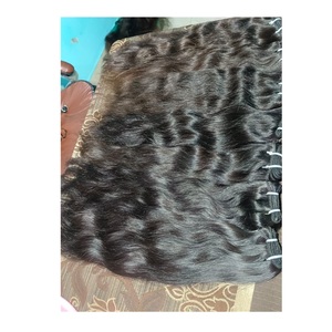 Extensions de cheveux ondulés naturels indiens vierges non transformés les plus vendues Faisceaux de cheveux humains bruts à donneur unique Fourniture directe en gros - Product Image 5