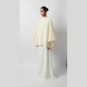 Vente en gros de robes ERA en laine pour femmes, robe longue en laine sans manches, logo personnalisé, vêtements pour femmes, fourmi blanche élégante - Product Image 5