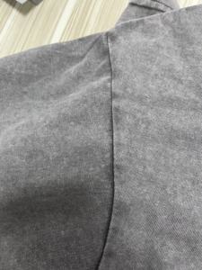 Venta al por mayor último lavado ácido OEM Streetwear desgastado hombres camisetas de gran tamaño de peso pesado de punto estilo lavado - Product Image 4