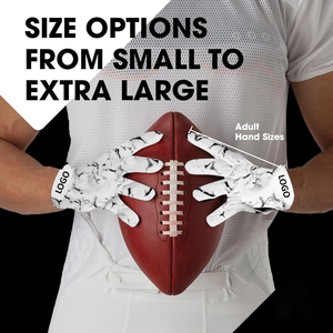 Gants de receveur de football américain professionnels, logo personnalisé, paume complète, adhérence en silicone, gants d'entraînement, gants de football collants - Product Image 3