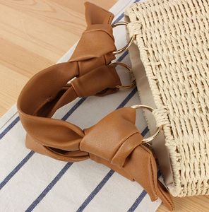 Casual Summer Rattan Shoulder Handbag <b>Straw</b> Woven <b>Tote</b> <b>Bag</b> Portable Drawstring Bucket Purse - Product Image 3