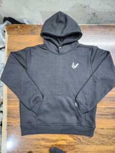 Sudadera con capucha recortada pesada para hombre con diseño cuadrado de gran tamaño Logotipo personalizado Sin cuerda Sudadera de color sólido de invierno Impresión digital - Product Image 6