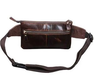 Real Leather Bum Bag Flat Belt Bag Fanny Waist <b>Pouch</b> Festival Travel <b>Work</b> Bag - Product Image 1