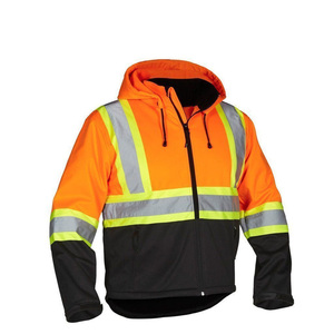 High Quality <b>Work</b> Wear Safety Hi Vis Jacket Security Protection Rain Safety Workwear <b>Waterproof</b> Jacket With Multi Pockets - Product Image 1
