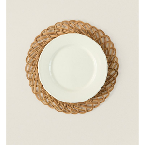 Napperon rond en rotin peint à la main naturel moderne et assiette bohème décor à la maison Vietnam vente en gros - Product Image 4
