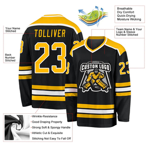 เครื่องแบบทีมฮ็อกกี้น้ำแข็งเสื้อถักลายแบบสั่งทำ - Product Image 3
