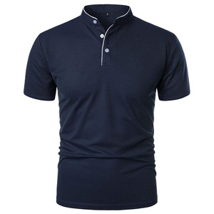 Tissu en jersey tendance à motif uni pour hommes, ajusté au polo pour les réunions d'affaires, chic et essentiel - Product Image 4